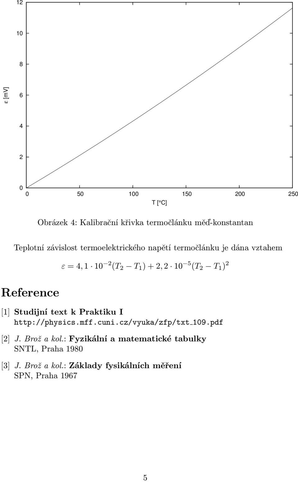 1 ) 2 Reference [1] StudijnítextkPraktikuI http://physics.mff.cuni.cz/vyuka/zfp/txt 109.pdf [2] J. Brož a kol.