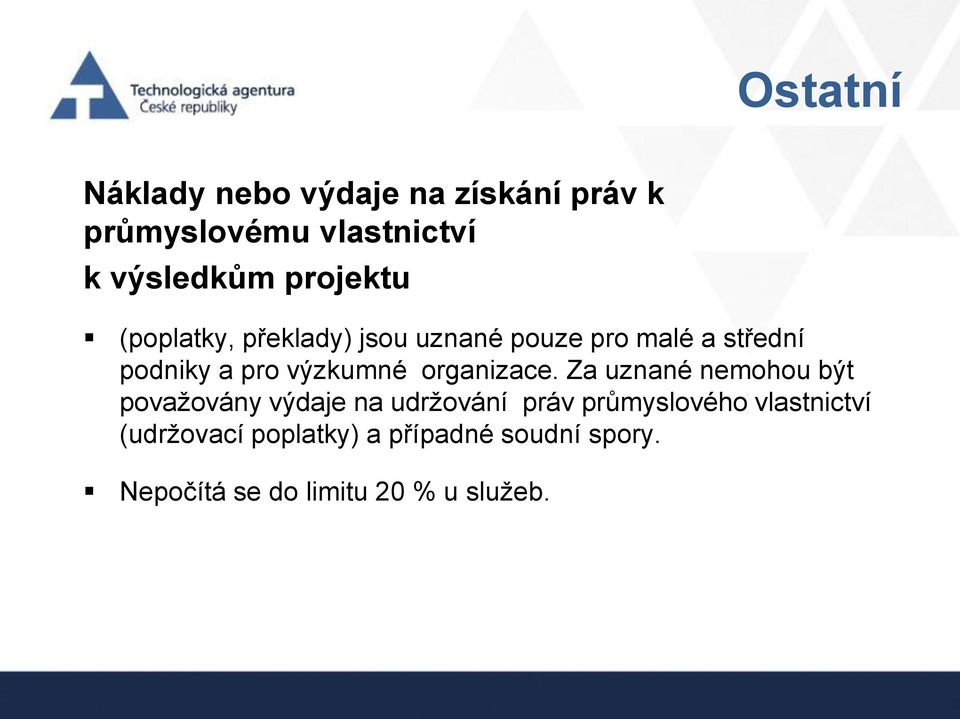 výzkumné organizace.