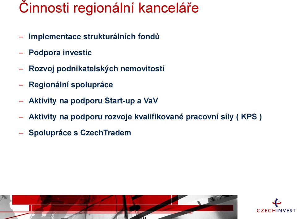 spolupráce Aktivity na podporu Start-up a VaV Aktivity na podporu