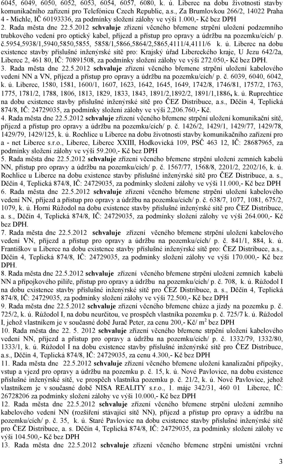 5954,5938/1,5940,5850,5855, 5858/1,5866,5864/2,5865,4111/4,4111/6 k. ú.