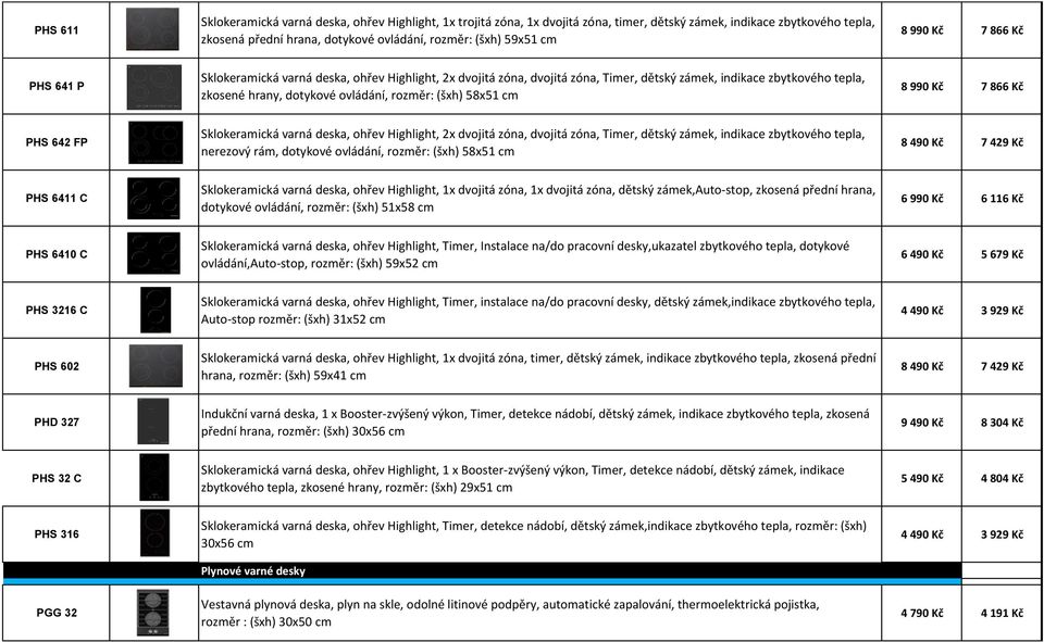 FP Sklokeramická varná deska, ohřev Highlight, 2x dvojitá zóna, dvojitá zóna, Timer, dětský zámek, indikace zbytkového tepla, nerezový rám, dotykové ovládání, rozměr: (šxh) 58x51 cm 8 490 Kč 7 429 Kč