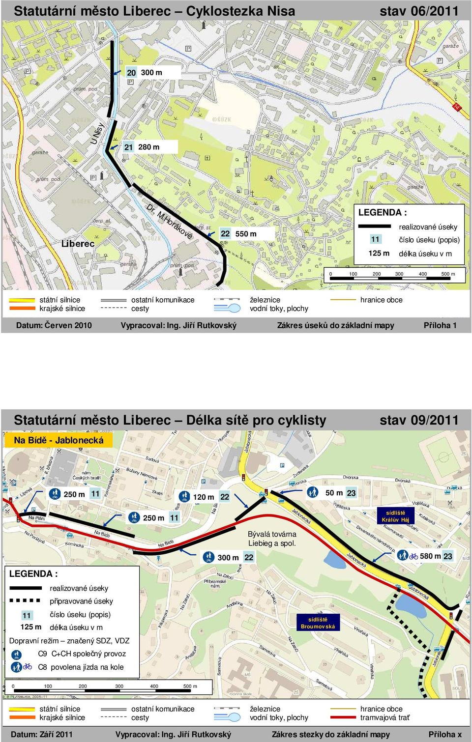 250 m sídliště Králův Háj 300 m Bývalá továrna Liebieg a spol.