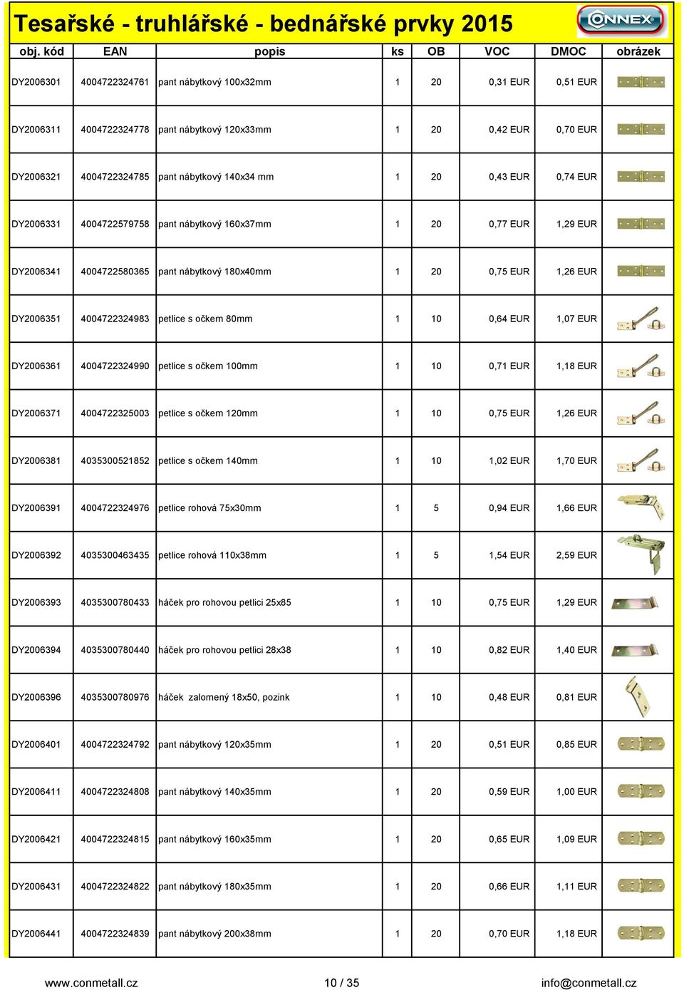 80mm 1 10 0,64 EUR 1,07 EUR DY2006361 4004722324990 petlice s očkem 100mm 1 10 0,71 EUR 1,18 EUR DY2006371 4004722325003 petlice s očkem 120mm 1 10 0,75 EUR 1,26 EUR DY2006381 4035300521852 petlice s