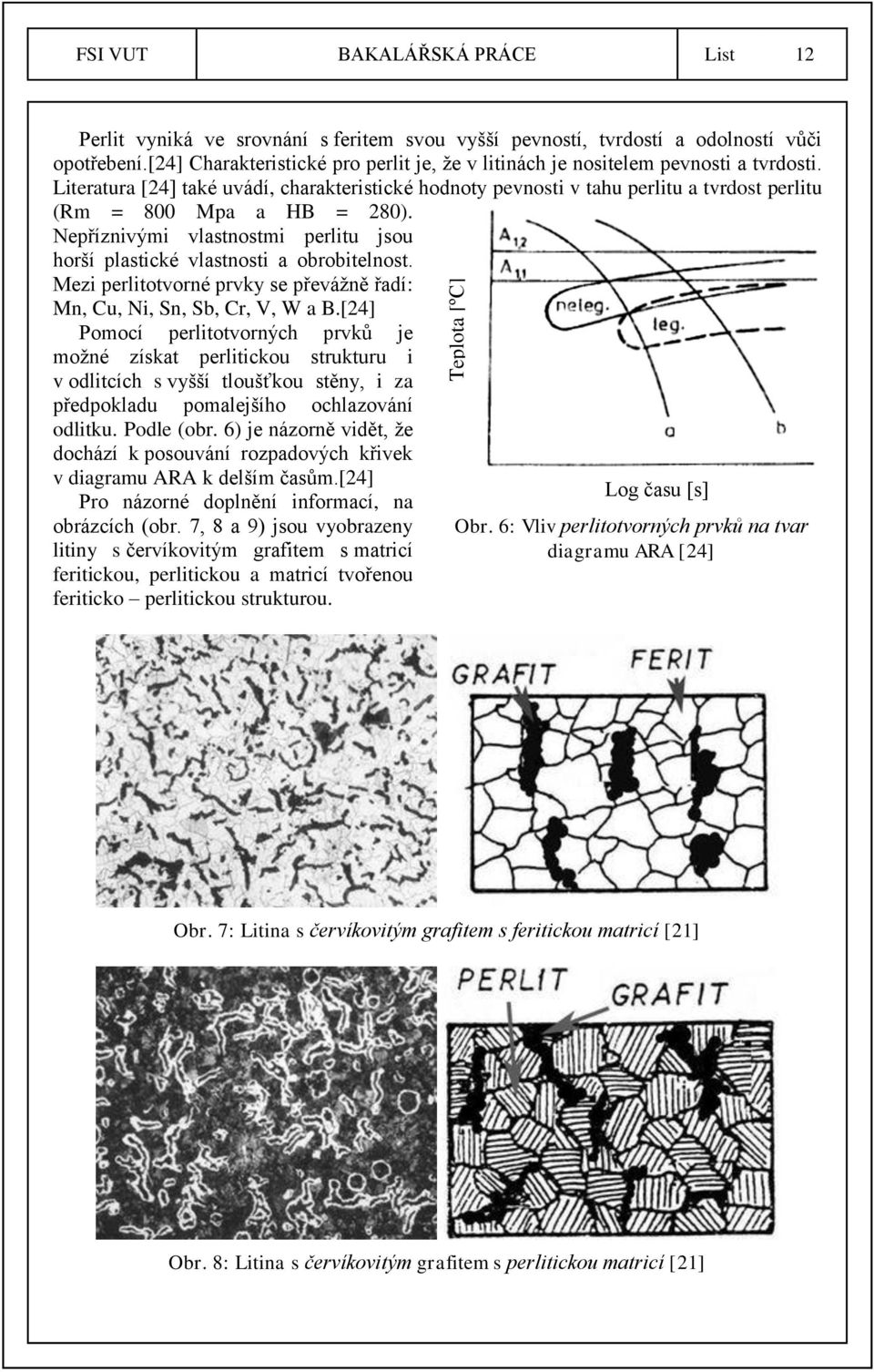 Literatura [24] také uvádí, charakteristické hodnoty pevnosti v tahu perlitu a tvrdost perlitu (Rm = 800 Mpa a HB = 280).