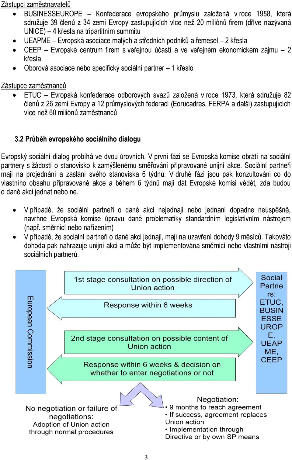 asociace nebo specifický sociální partner 1 křeslo Zástupce zaměstnanců ETUC Evropská konfederace odborových svazů založená v roce 1973, která sdružuje 82 členů z 26 zemí Evropy a 12 průmyslových