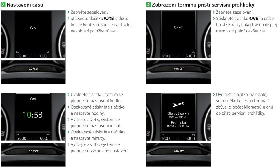 Uvolněte tlačítko, systém se přepne do nastavení hodin. Opakovaně stiskněte tlačítko a nastavte hodiny. Vyčkejte asi 4 s, systém se přepne do nastavení minut.