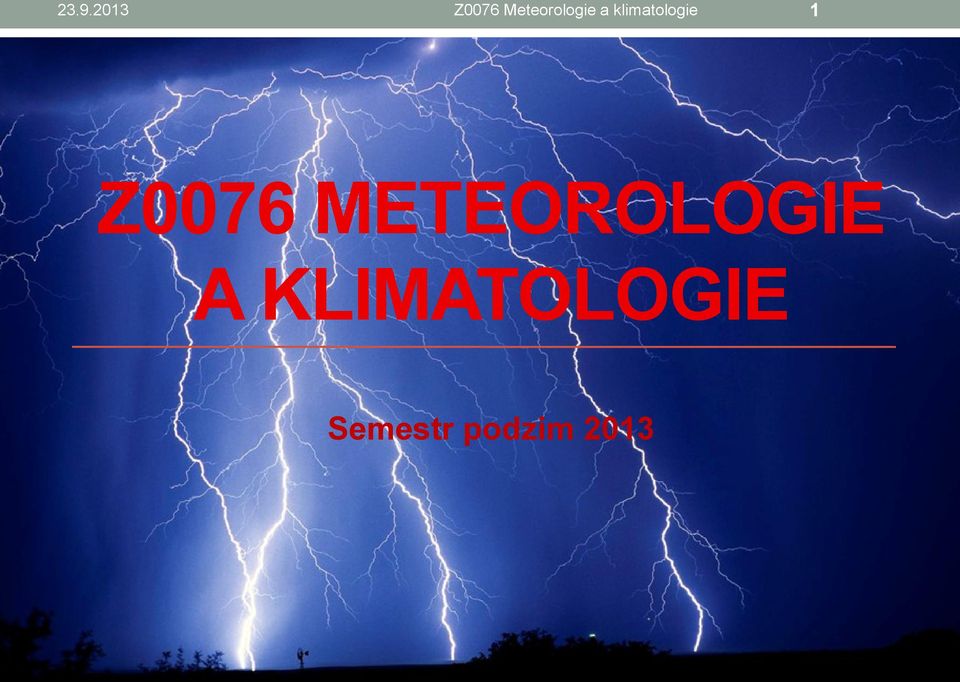 klimatologie 1 Z0076