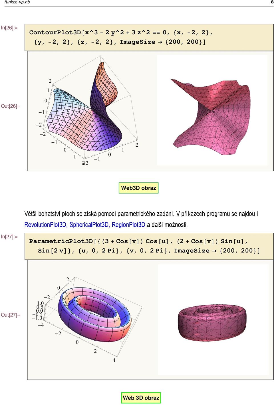 Out[26]= Větší bohatství ploch se získá pomocí parametrického zadání.