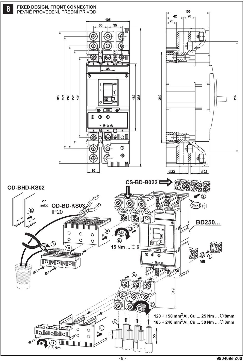 OD-BD-KS3 IP. CS-BD-B 5 Nm... 6. Click! 3. BD5... M8.