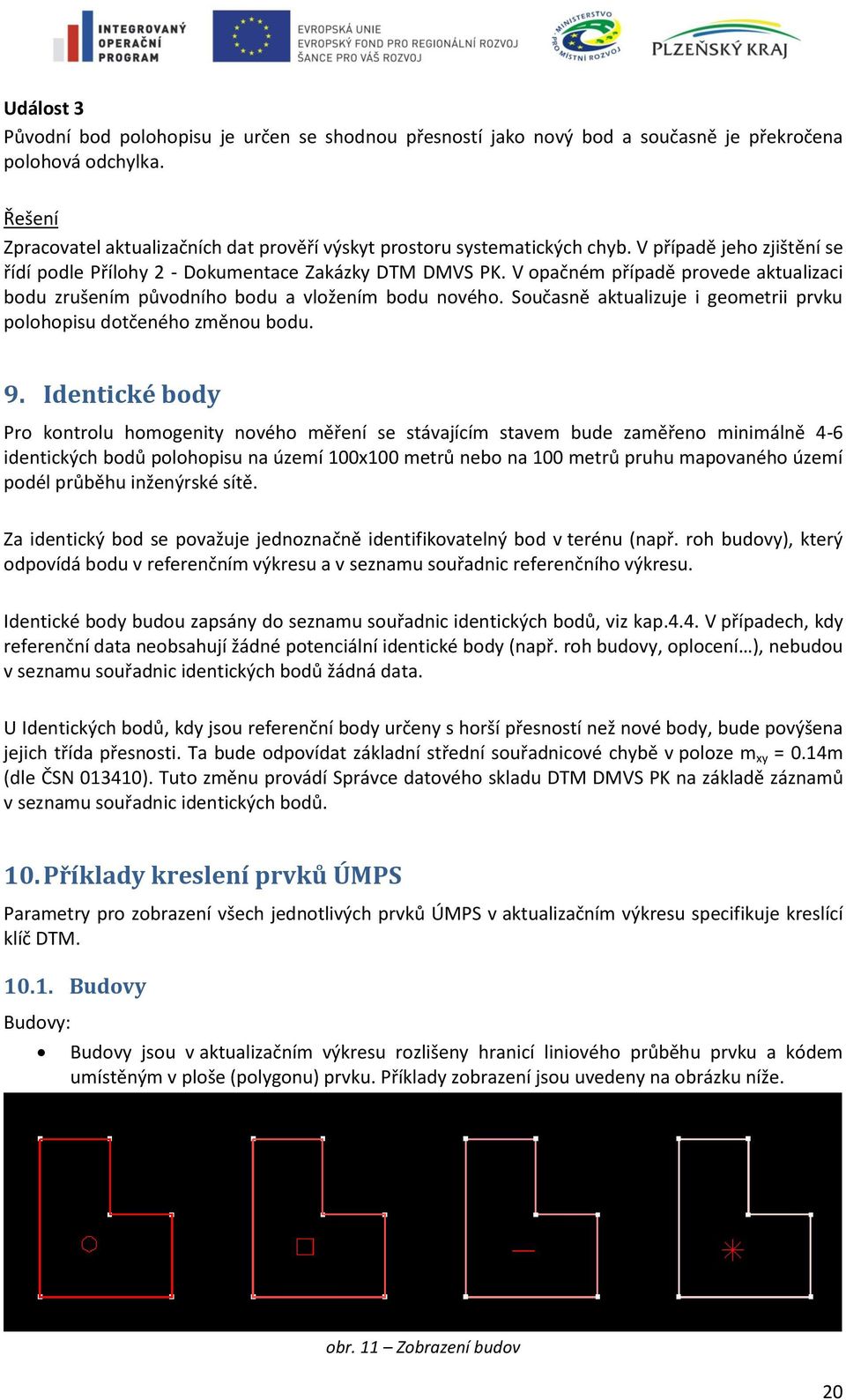 V opačném případě provede aktualizaci bodu zrušením původního bodu a vložením bodu nového. Současně aktualizuje i geometrii prvku polohopisu dotčeného změnou bodu. 9.