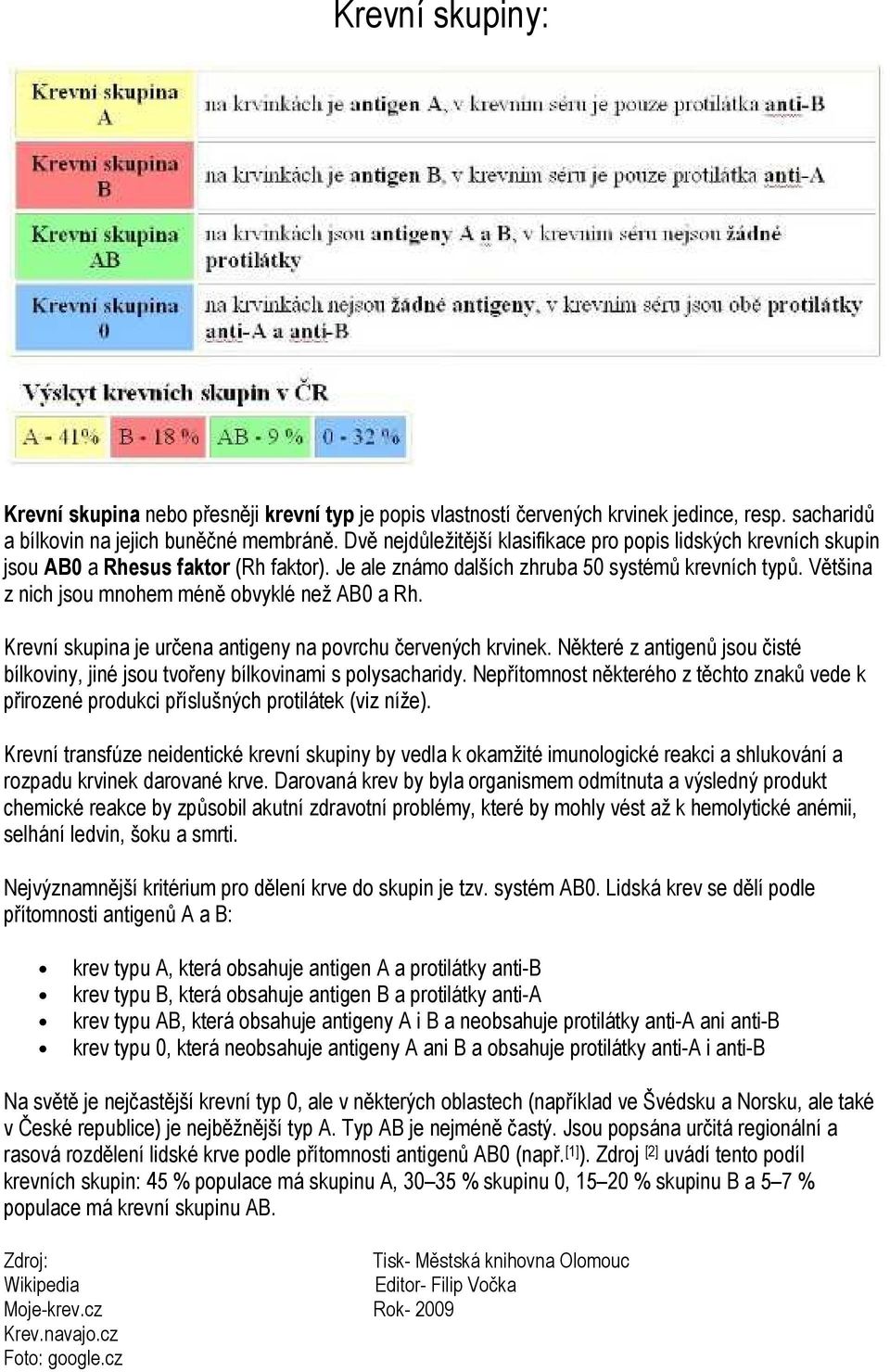 Většina z nich jsou mnohem méně obvyklé než AB0 a Rh. Krevní skupina je určena antigeny na povrchu červených krvinek.