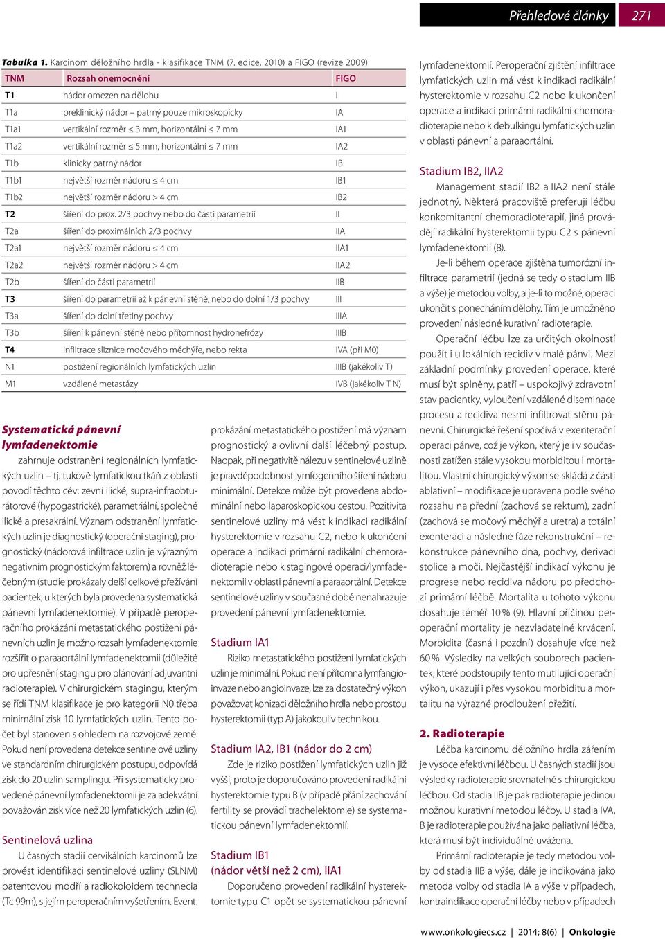 vertikální rozměr 5 mm, horizontální 7 mm IA2 T1b klinicky patrný nádor IB T1b1 největší rozměr nádoru 4 cm IB1 T1b2 největší rozměr nádoru > 4 cm IB2 T2 šíření do prox.