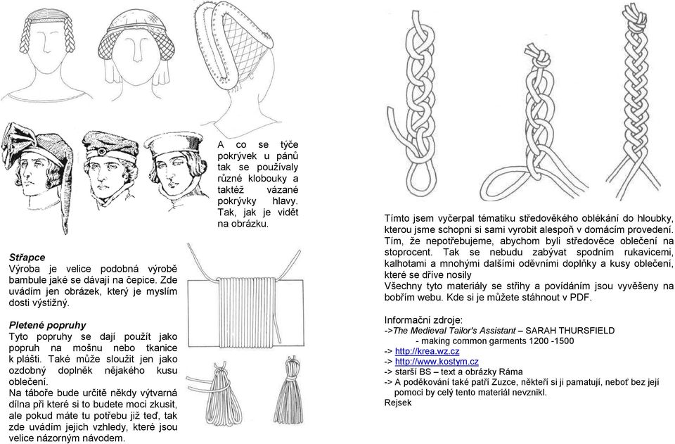 Středověké oblečení na tábor - PDF Stažení zdarma