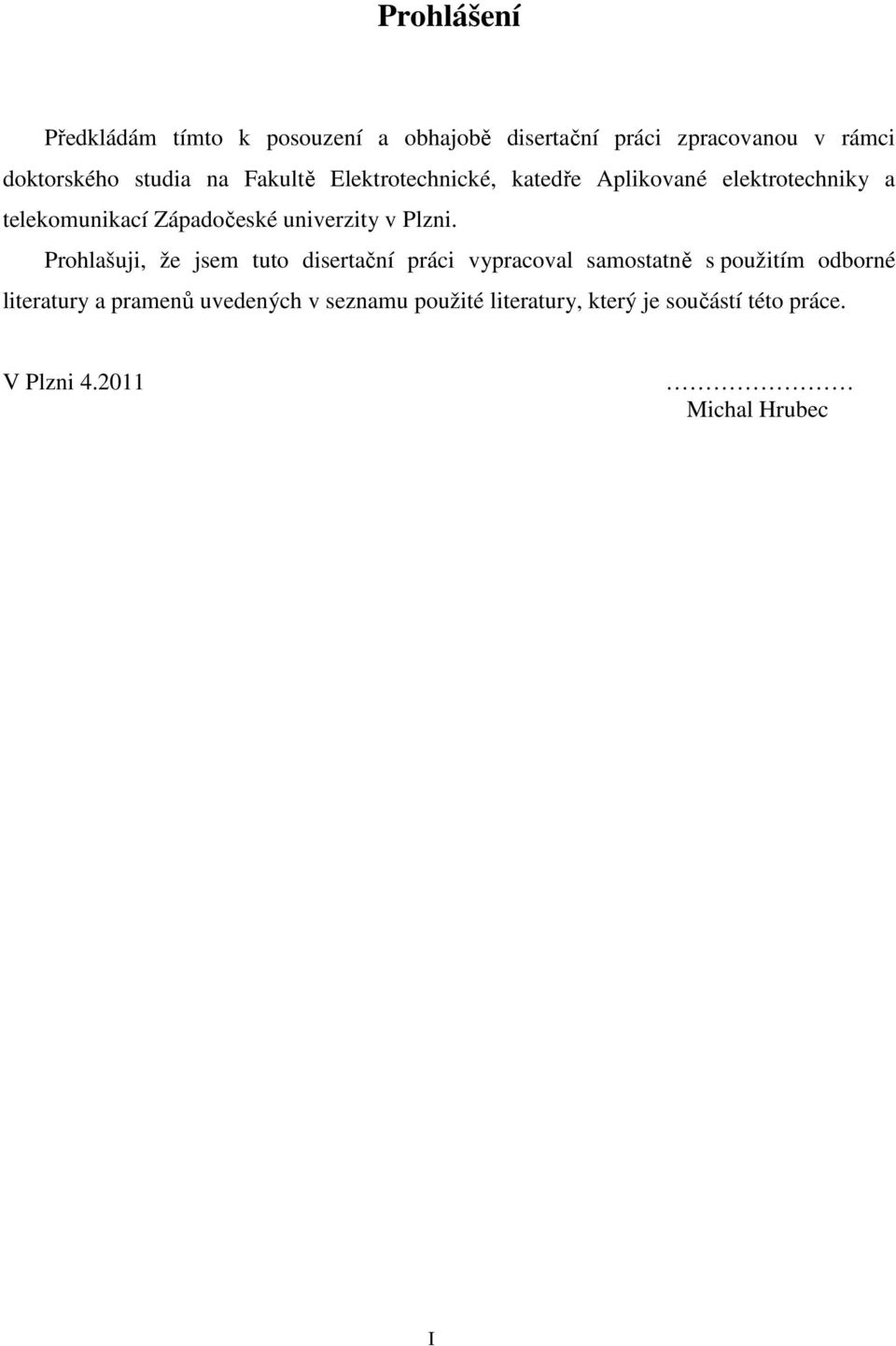 univerzity v Plzni.