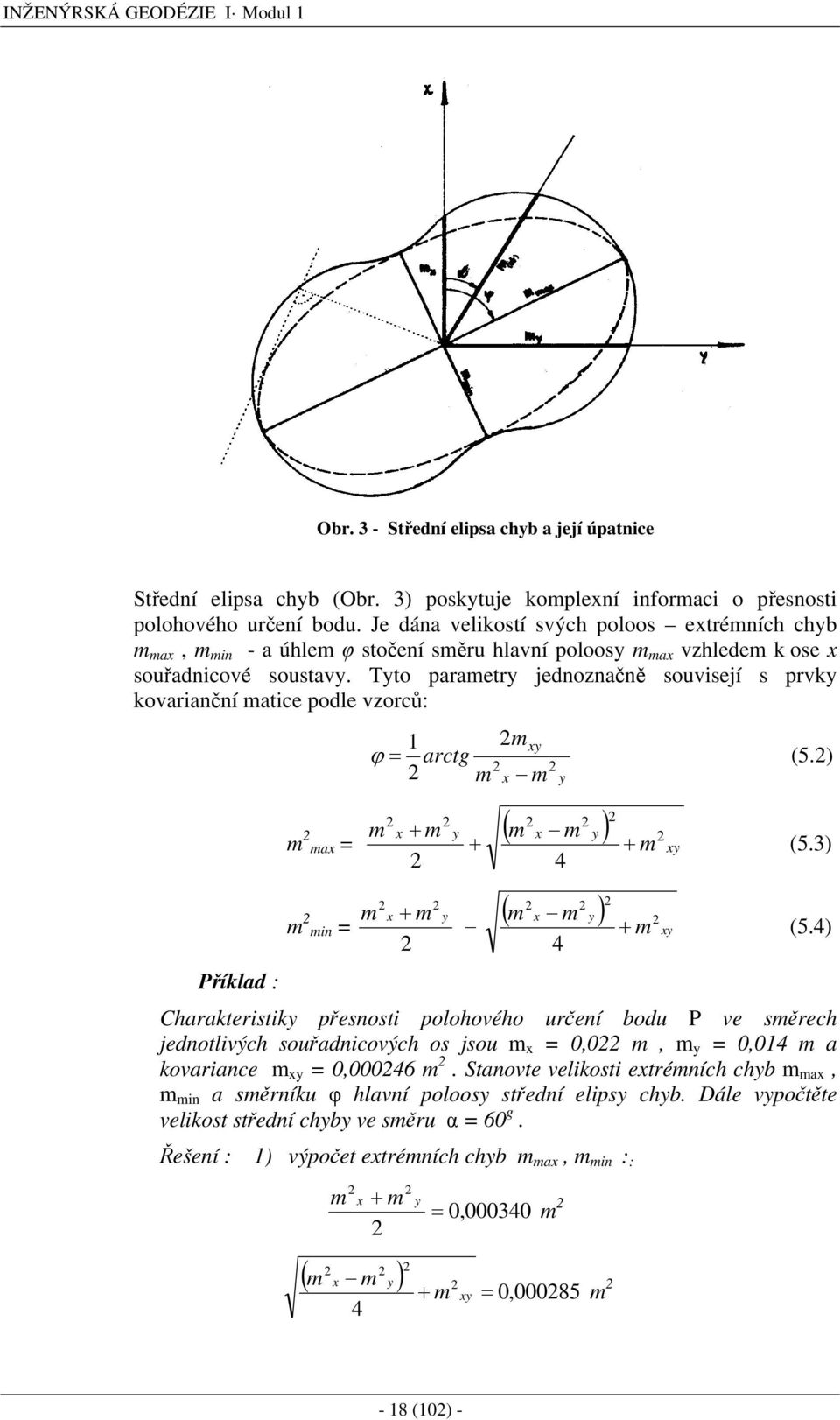 Tto paraetr jedozačě ouvejí prvk kovaračí atce podle vzorců: ϕ arctg (5.) ( ) a ( ) 4 (5.3) (5.