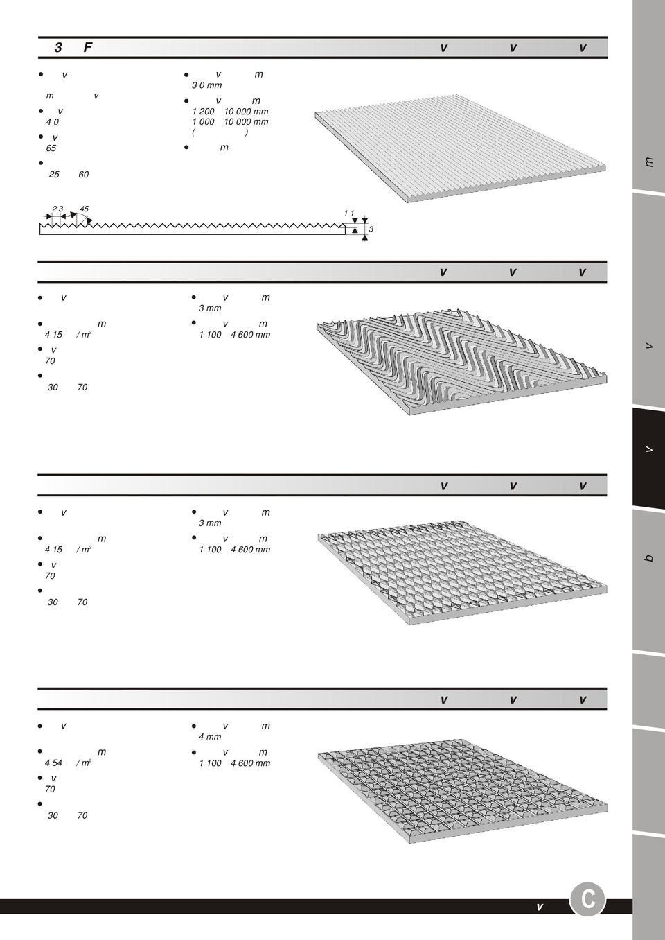 000 mm ( na zakázku ) mm 1.0 x 4.