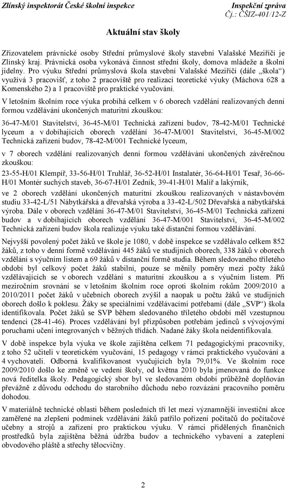 praktické vyučování.