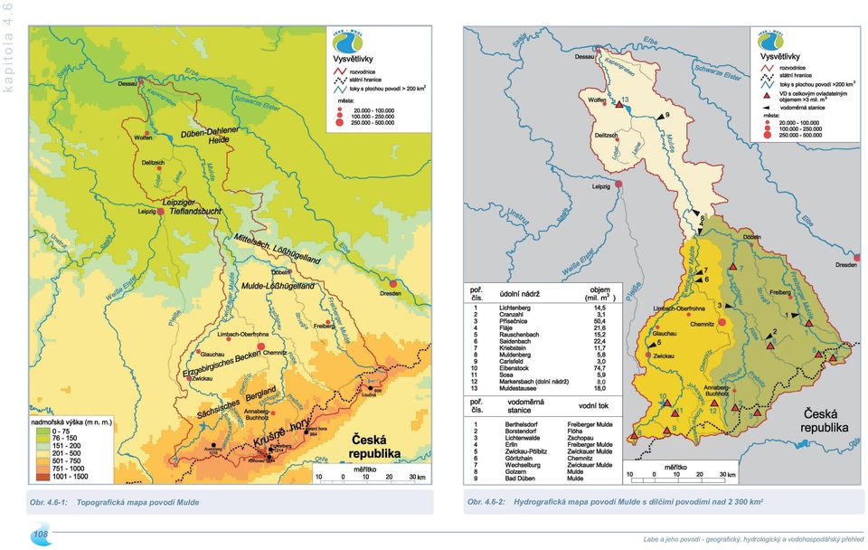 6-: 8 Topograﬁcká mapa povodí