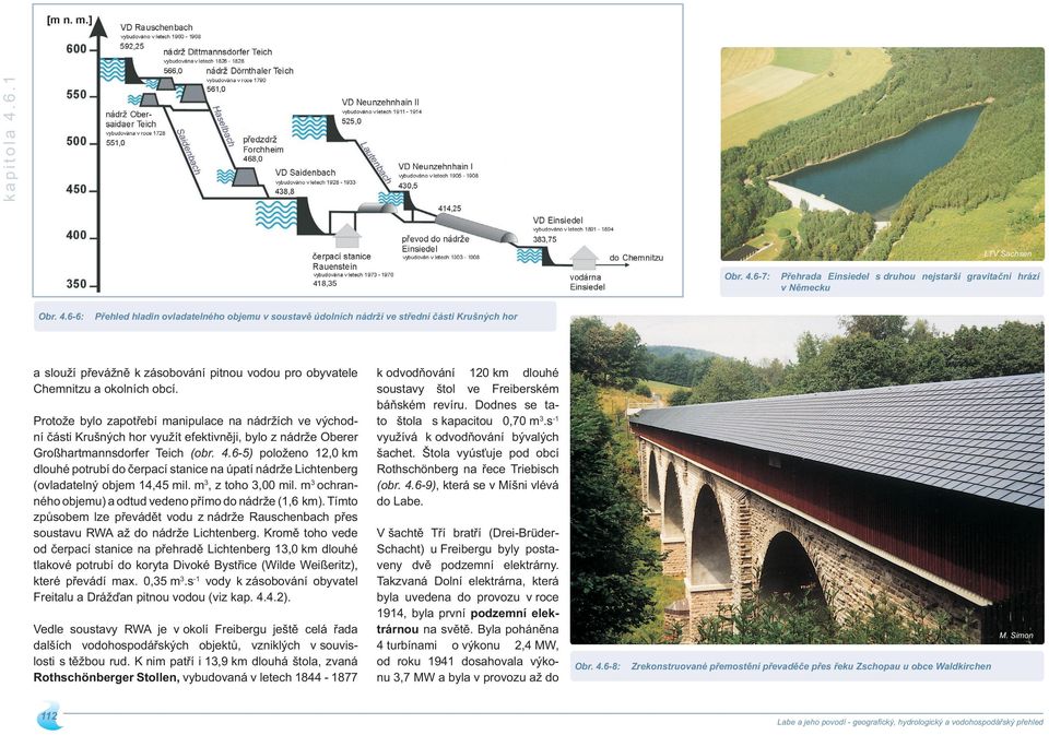 6-5) položeno, km dlouhé potrubí do čerpací stanice na úpatí nádrže Lichtenberg (ovladatelný objem 4,45 mil. m3, z toho 3, mil. m3 ochranného objemu) a odtud vedeno přímo do nádrže (,6 km).