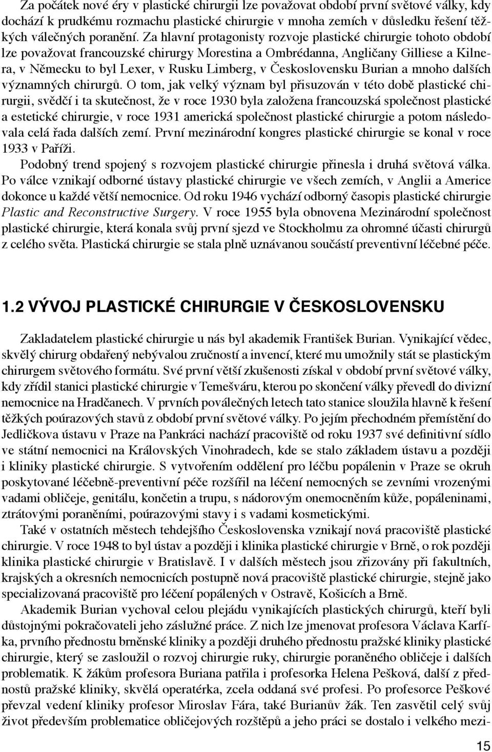 Československu Burian a mnoho dalších významných chirurgů.