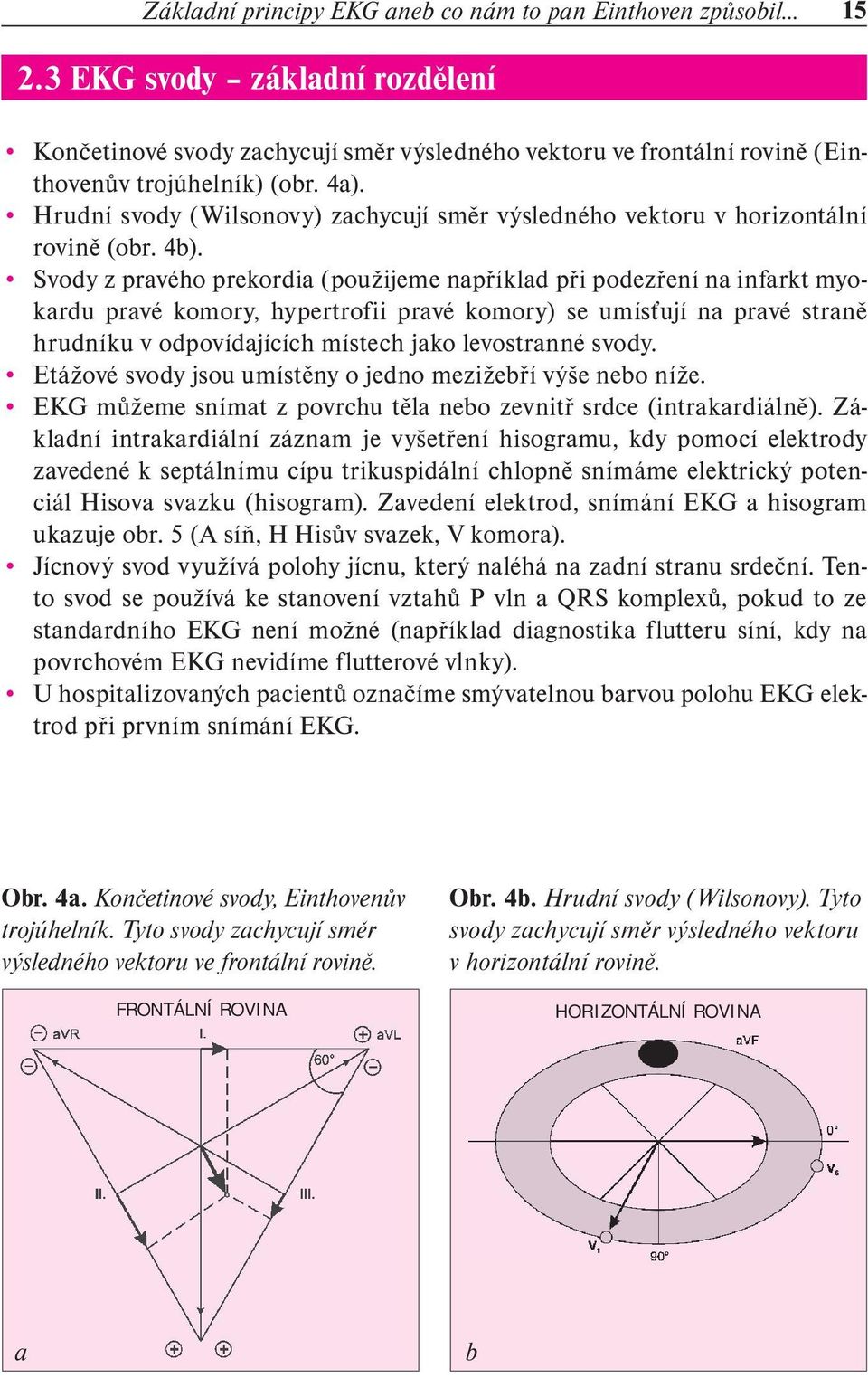 Svody z pravého prekordia (použijeme například při podezření na infarkt myokardu pravé komory, hypertrofii pravé komory) se umísťují na pravé straně hrudníku v odpovídajících místech jako levostranné