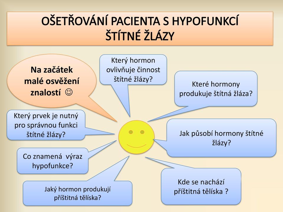 Ca Který hormon ovlivňuje tyreotropní činnost štítné žlázy?