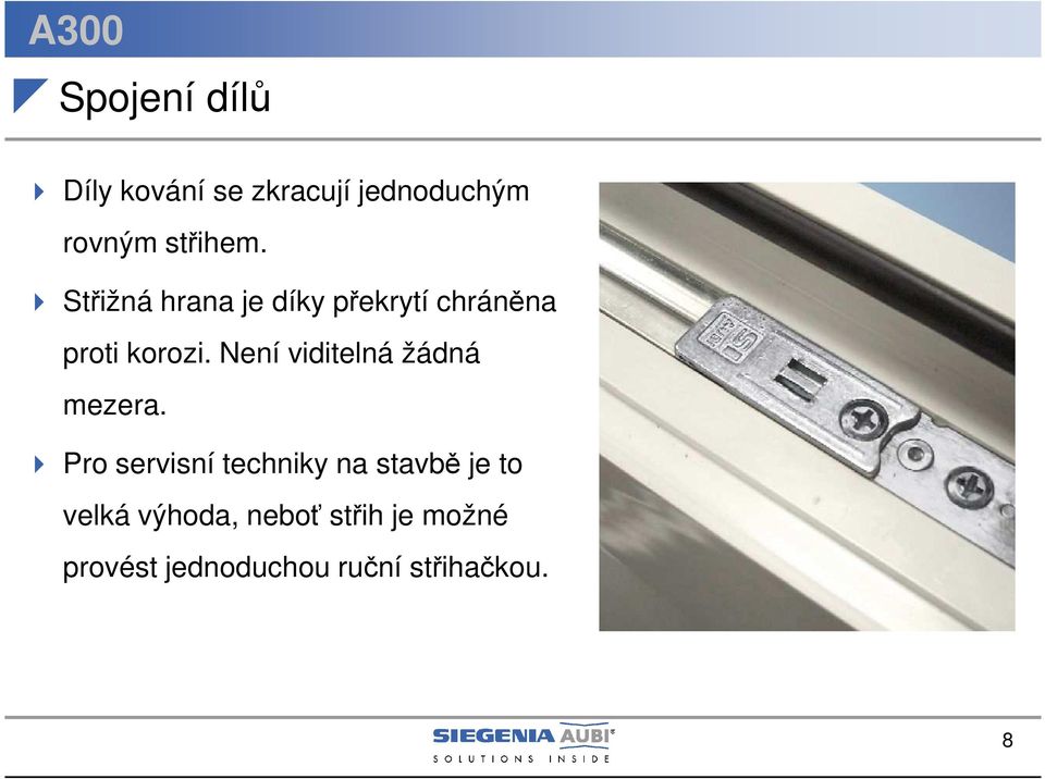 Není viditelná žádná mezera.