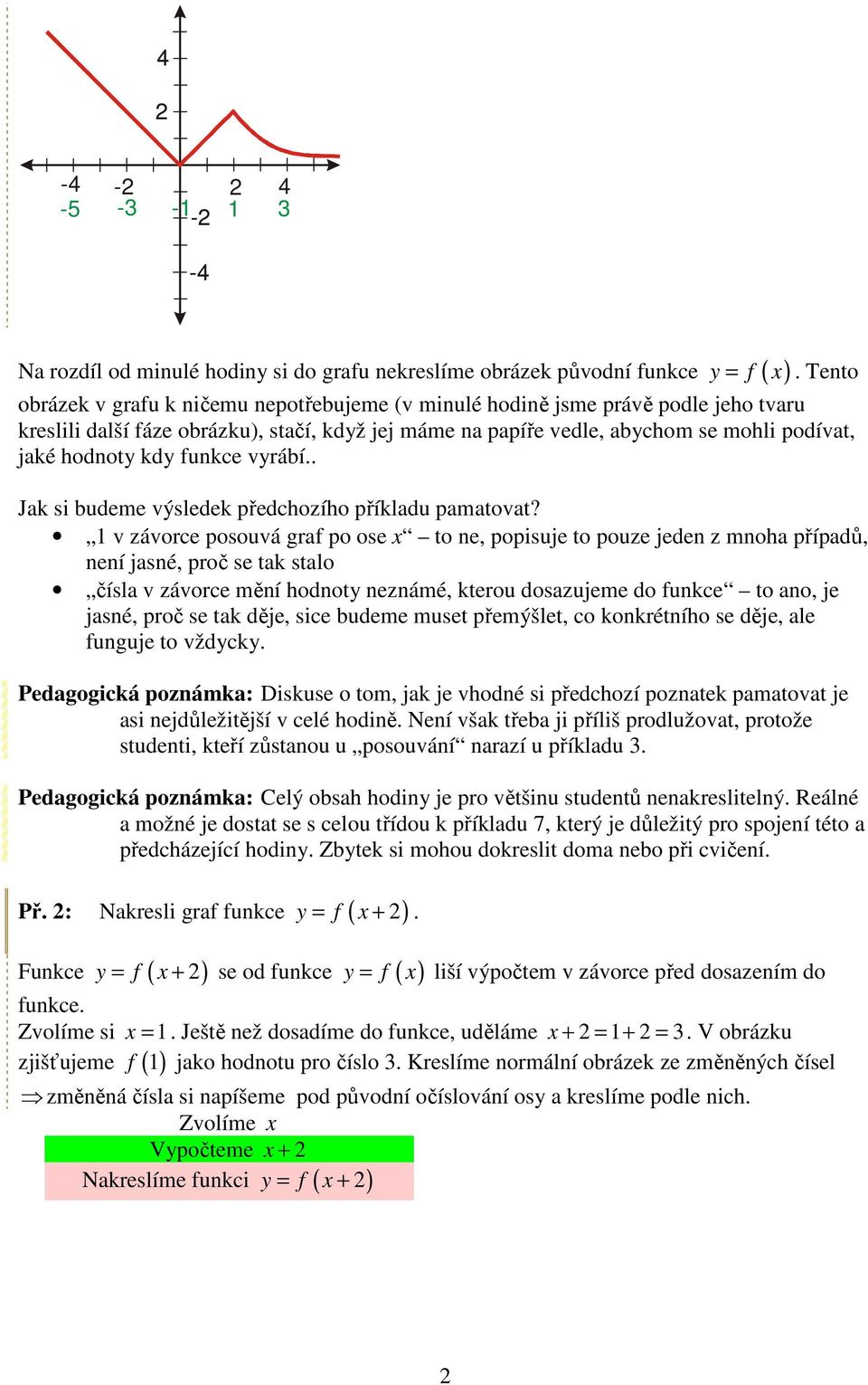 kdy funkce vyrábí.. Jak si budeme výsledek předchozího příkladu pamatovat?