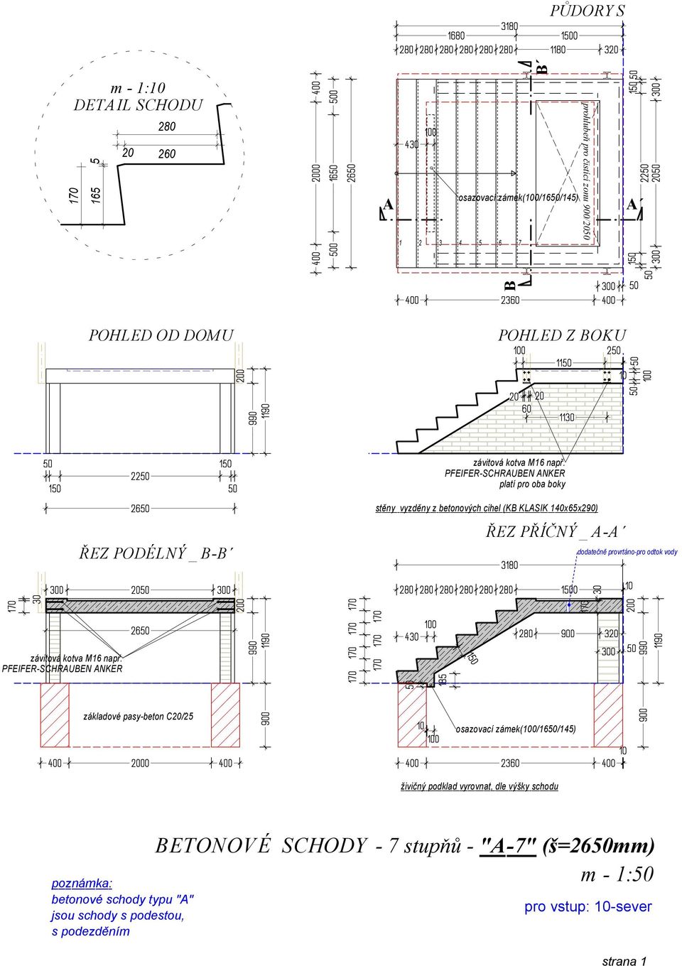 základové pasy-beton C/2 betonové schody typu "" ETONOVÉ SCHODY