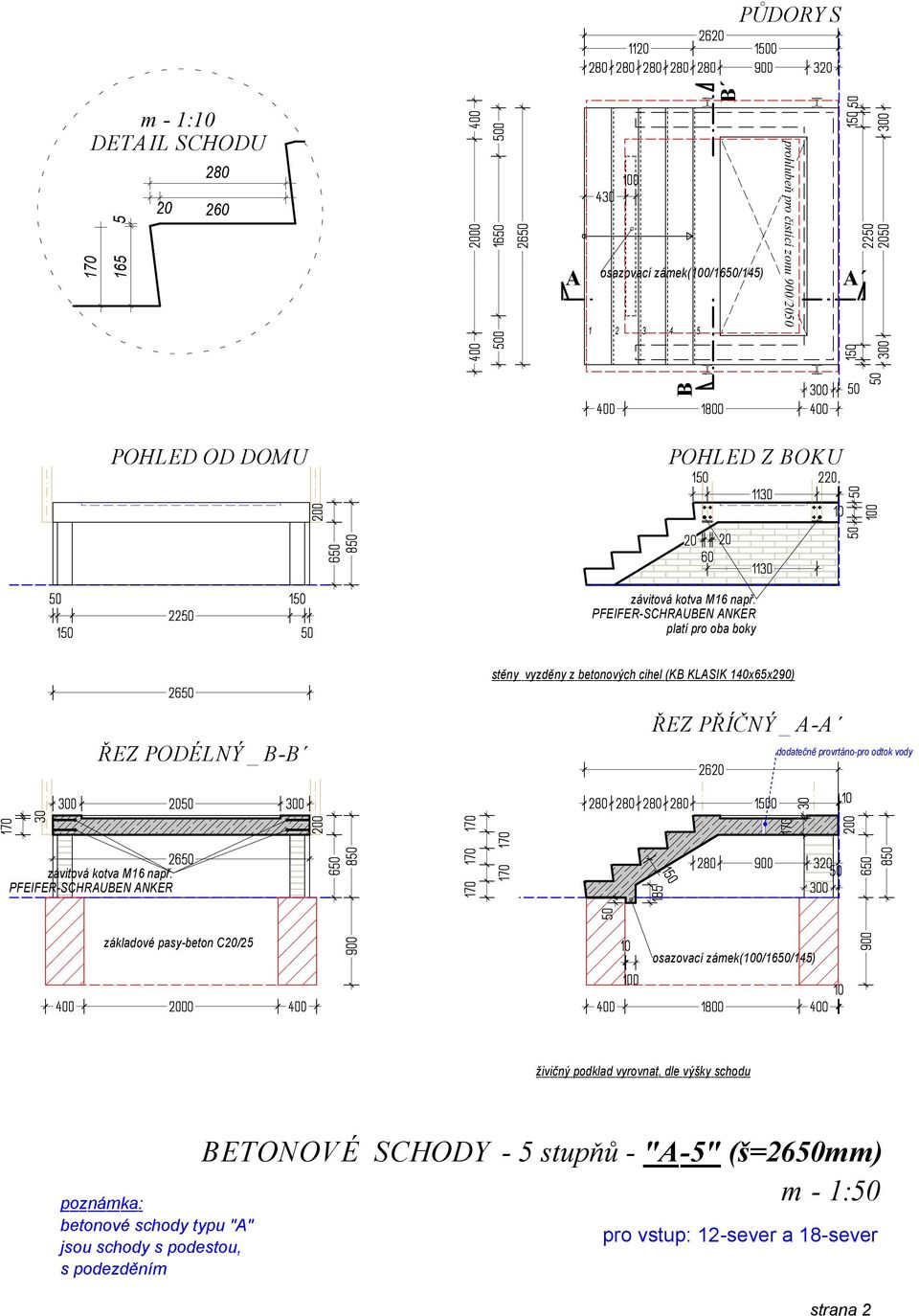 základové pasy-beton C/2 betonové schody typu "" ETONOVÉ SCHODY