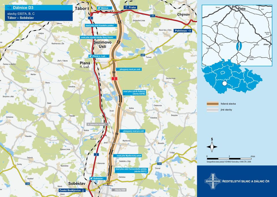 Planá n. Luž. pøesypaný most pro zvìø 409 Turovec Èeské Budìjovice Jindøichùv Hradec Maršov e Obora Dlouhá Lhota Ústrašice Skrýchov u Mal.