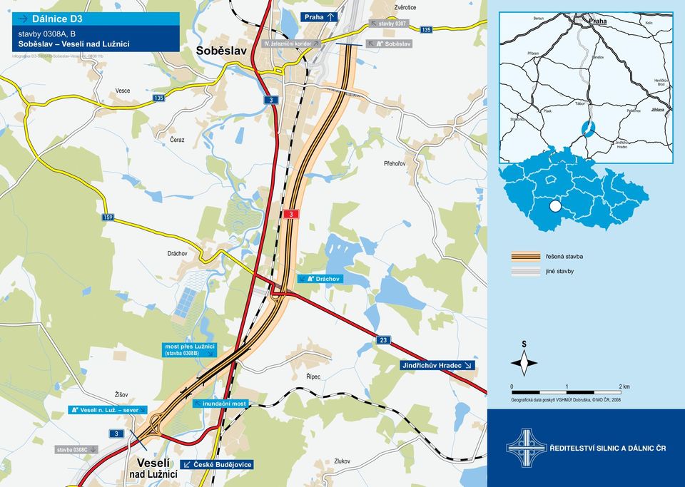 Èeraz Pøehoøov Èeské Budìjovice Jindøichùv Hradec 159 Dráchov øešená stavba Dráchov jiné stavby most pøes Lužnici (stavba 008B) 2