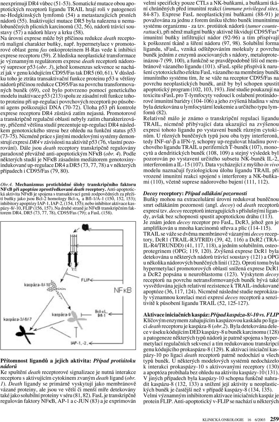 Na úrovni exprese mûïe b t pfiíãinou redukce death receptorû maligní charakter buàky, napfi. hypermetylace v promotorové oblast genu fas onkoproteinem H-Ras vede k inhibici exprese receptoru (59).