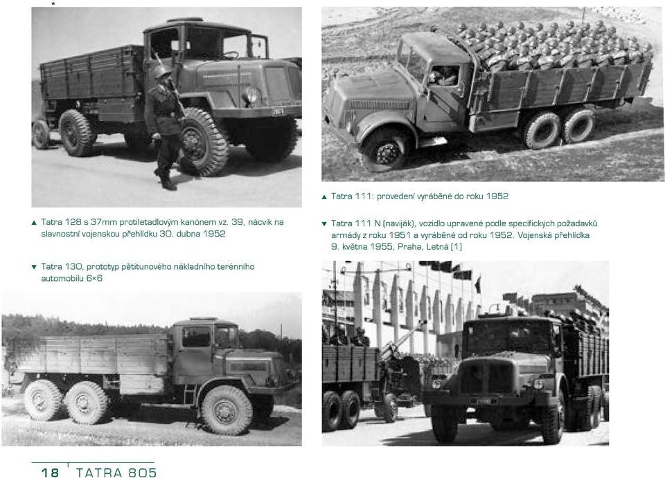 dubna 1952 Tatra 111 N (naviják), vozidlo upravené podle specifických požadavků armády z roku 1951
