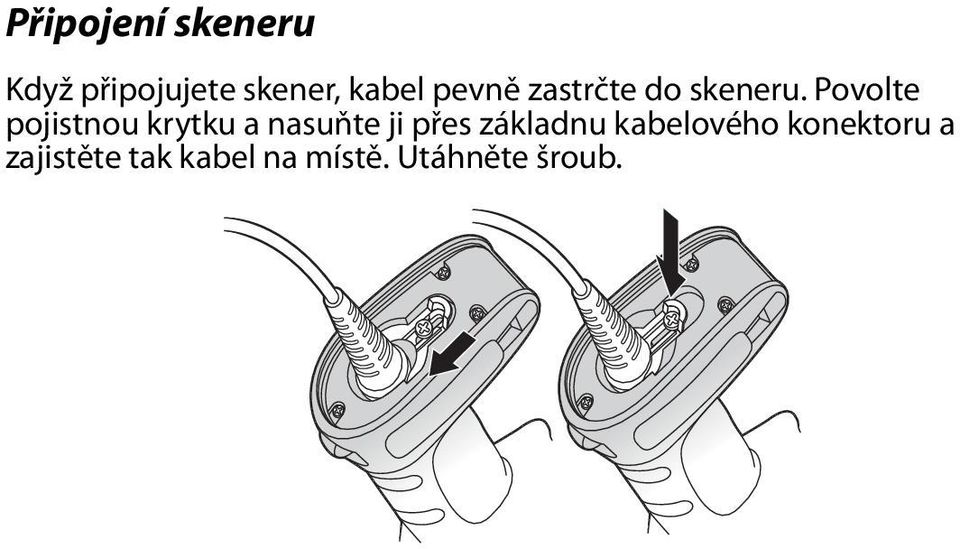 Povolte pojistnou krytku a nasuňte ji přes