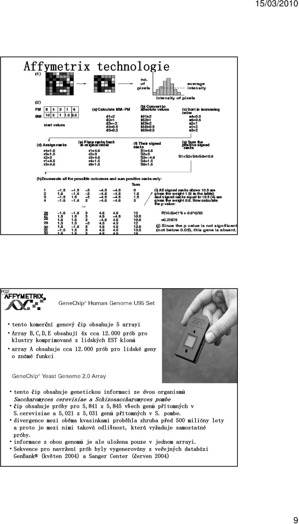 všech genů přítomných v S.cerevisiae a 5,021 z 5,031 genů přítomných v S. pombe.
