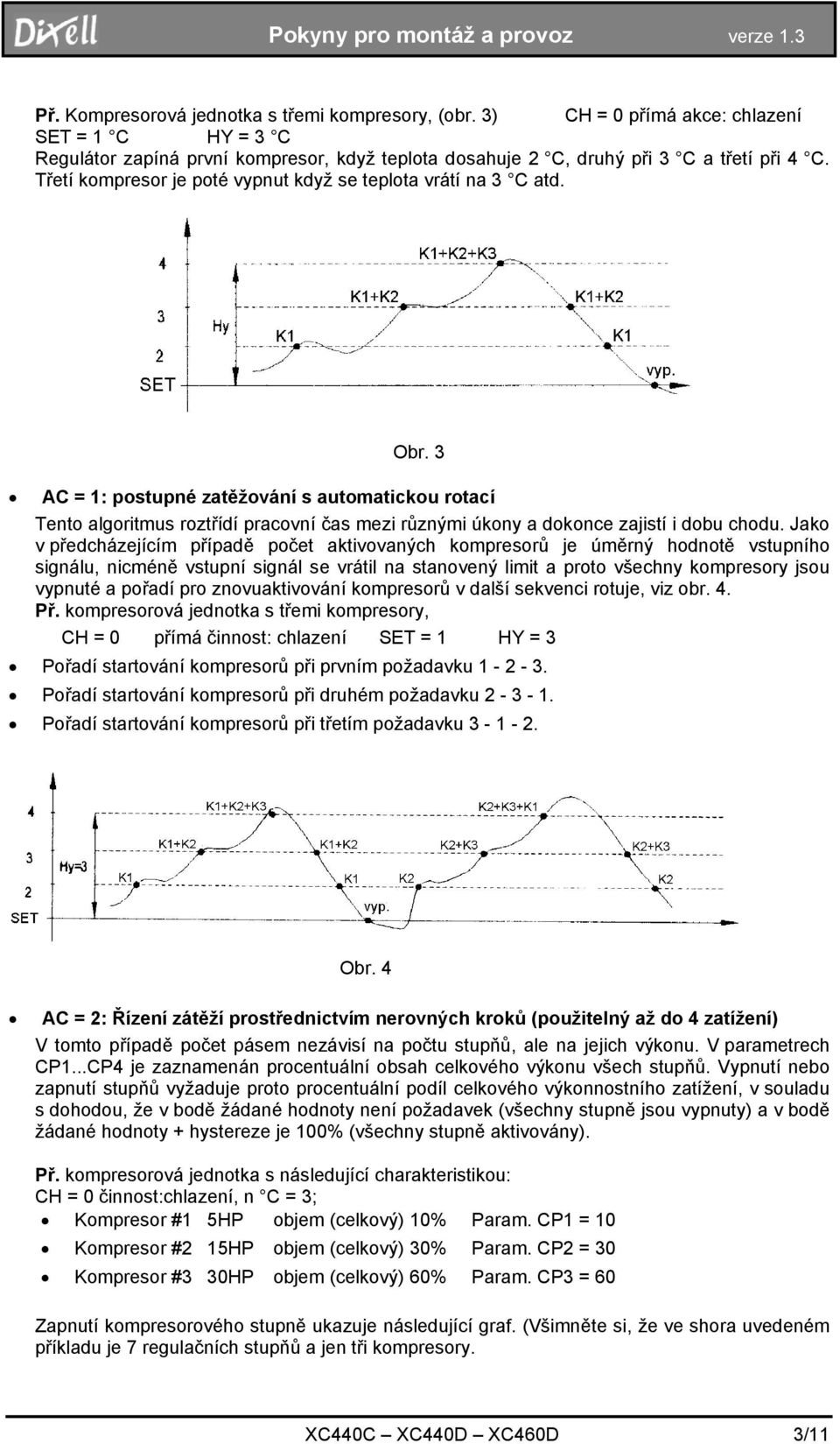 3 AC = 1: postupné zatěžování s automatickou rotací Tento algoritmus roztřídí pracovní čas mezi různými úkony a dokonce zajistí i dobu chodu.