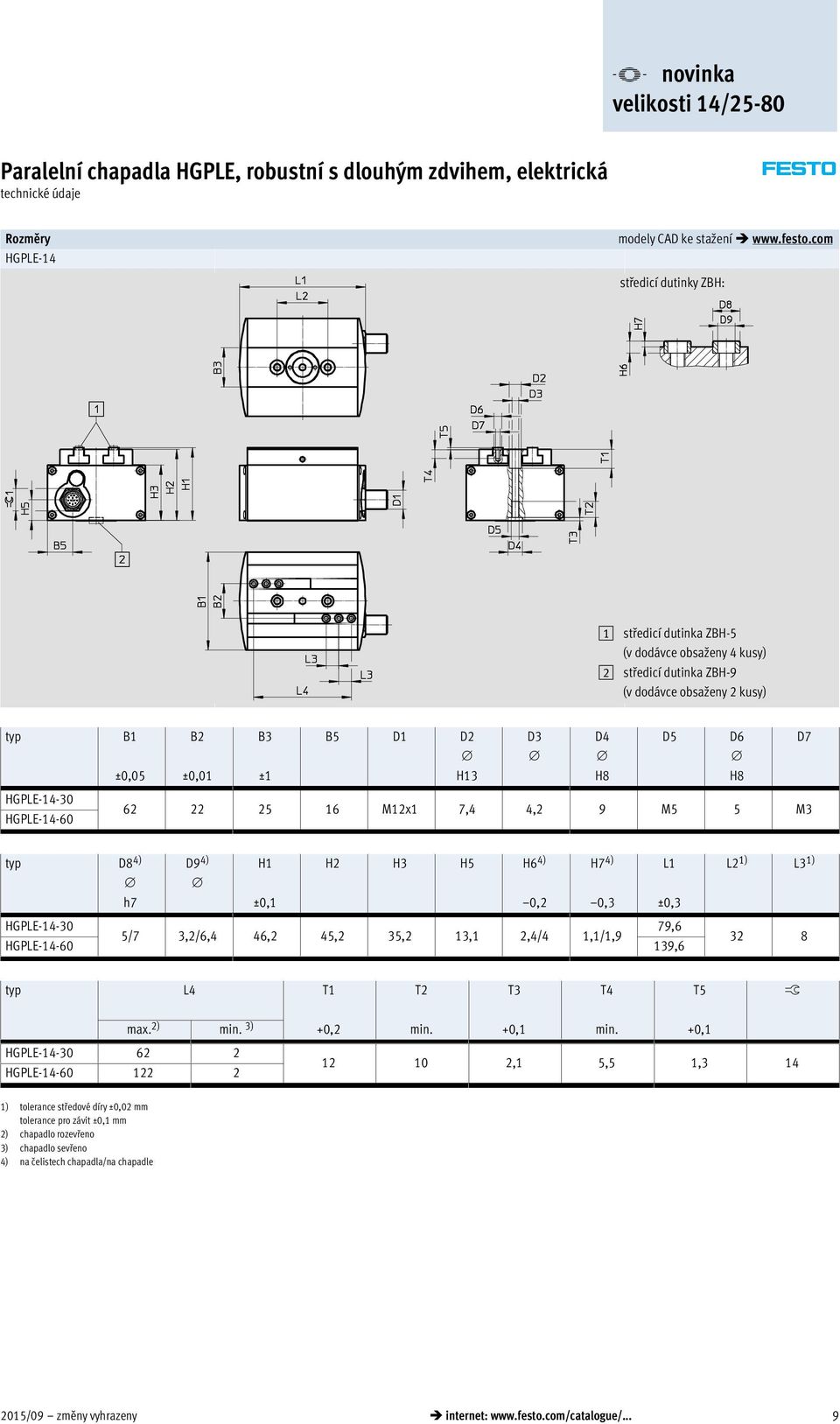H13 6 5 16 M1x1 7,4 4, 9 M5 5 M3 D3 D4 H8 D5 D6 H8 D7 typ D8 4) h7 D9 4) H1 ±0,1 H H3 H5 H6 4) 0, H7 4) 0,3 L1 ±0,3 HGPLE-14-30 79,6 5/7 3,/6,4 46, 45, 35, 13,1,4/4 1,1/1,9 HGPLE-14-60