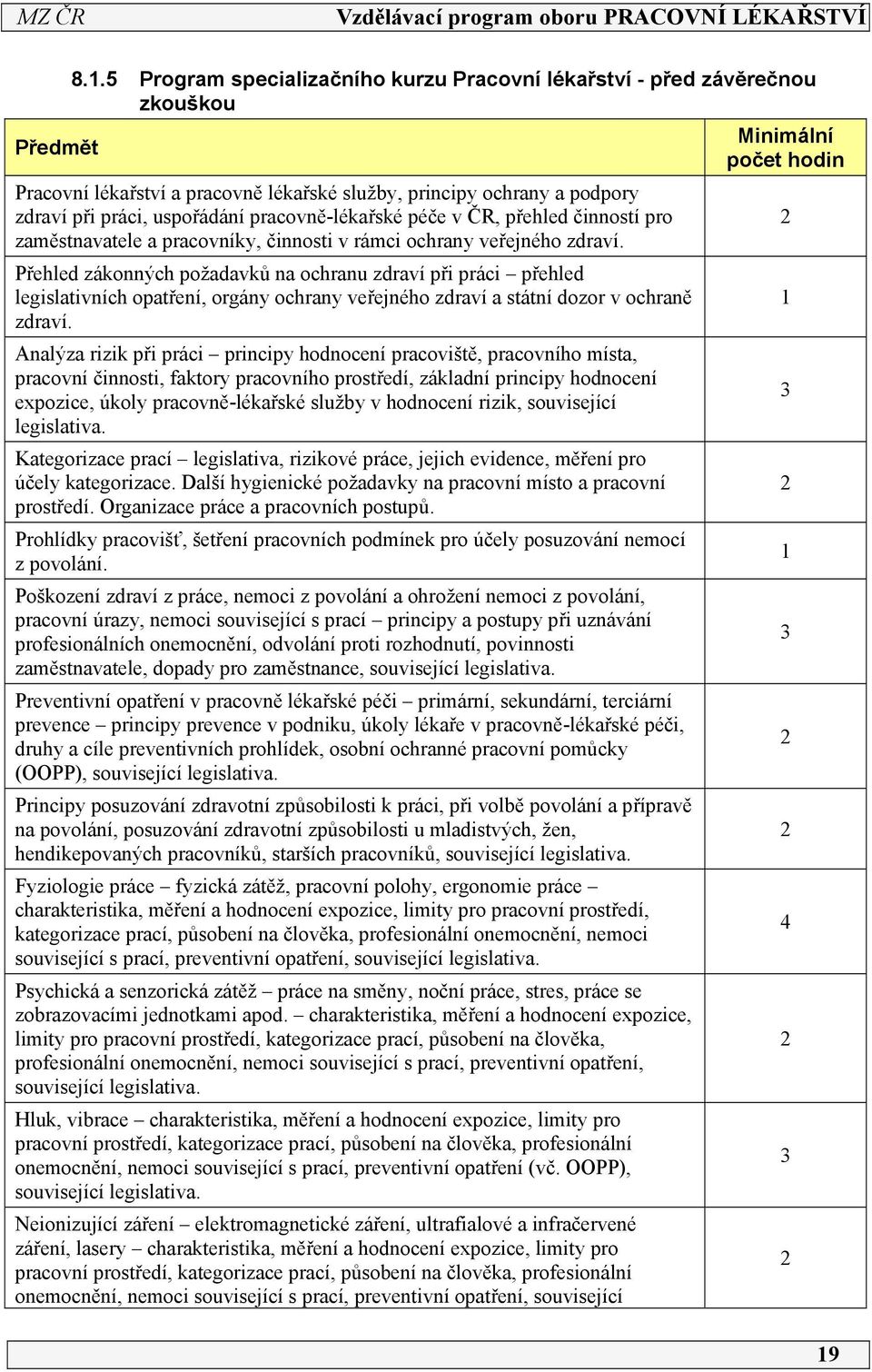 péče v ČR, přehled činností pro zaměstnavatele a pracovníky, činnosti v rámci ochrany veřejného zdraví.