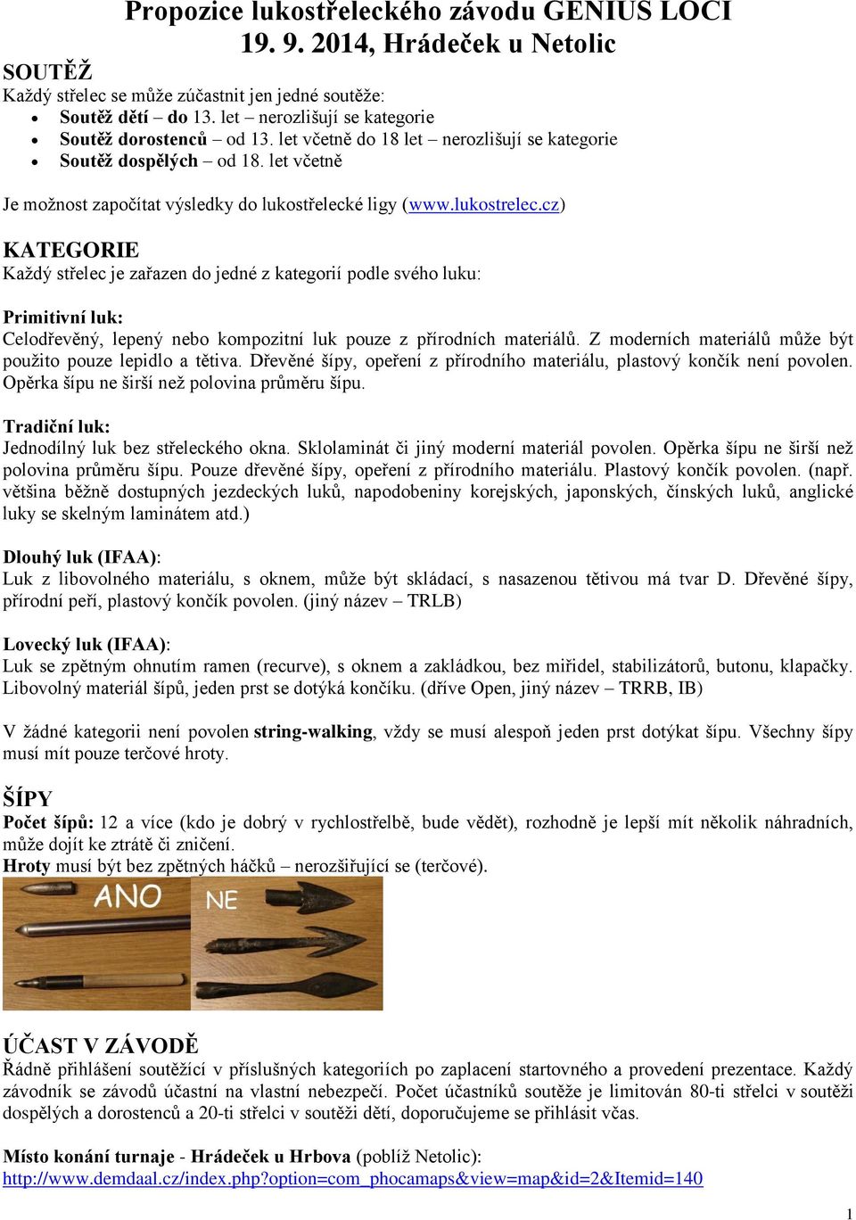 lukostrelec.cz) KATEGORIE Každý střelec je zařazen do jedné z kategorií podle svého luku: Primitivní luk: Celodřevěný, lepený nebo kompozitní luk pouze z přírodních materiálů.