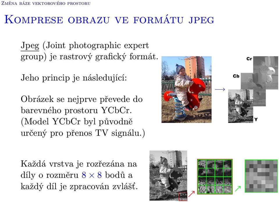 Jeho princip je následující: Obrázek se nejprve převede do barevného prostoru YCbCr.