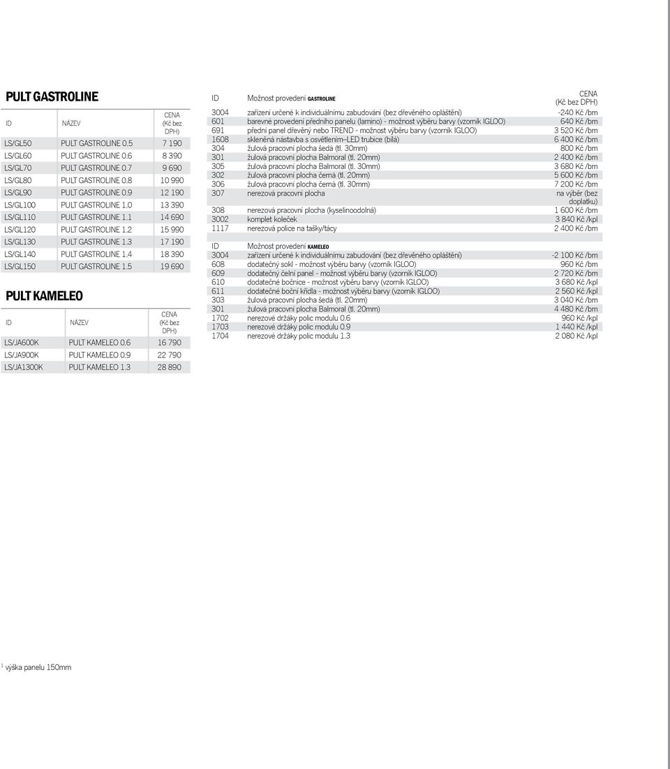 5 9 690 PULT KAMELEO LS/JA600K PULT KAMELEO 0.6 6 790 LS/JA900K PULT KAMELEO 0.9 22 790 LS/JA300K PULT KAMELEO.