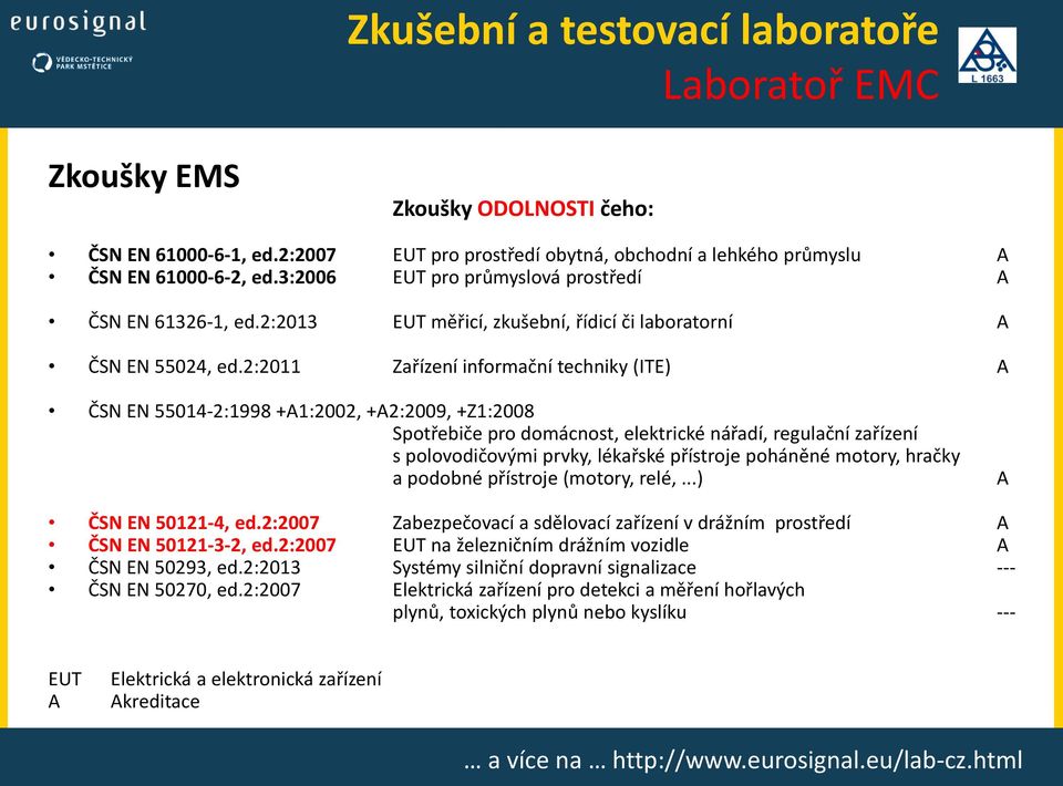 2:2011 Zařízení informační techniky (ITE) A ČSN EN 55014-2:1998 +A1:2002, +A2:2009, +Z1:2008 Spotřebiče pro domácnost, elektrické nářadí, regulační zařízení s polovodičovými prvky, lékařské přístroje