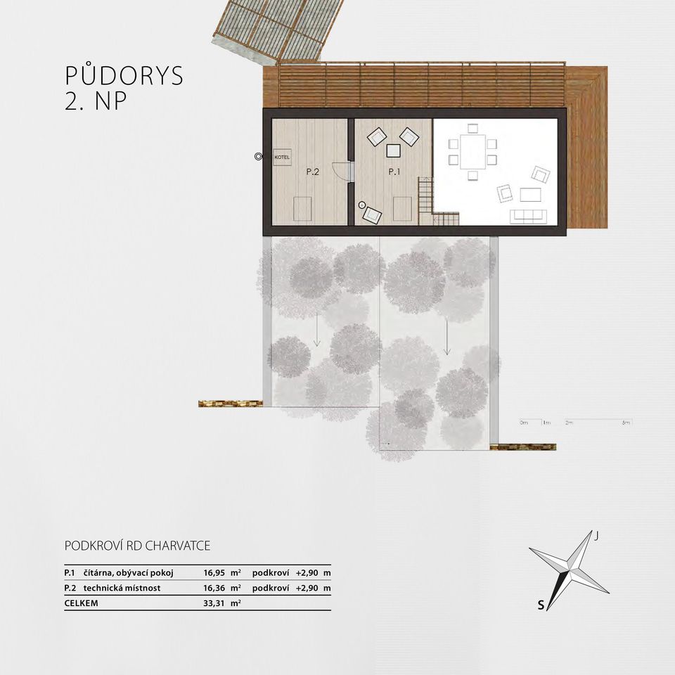 podkroví +2,90 m P.