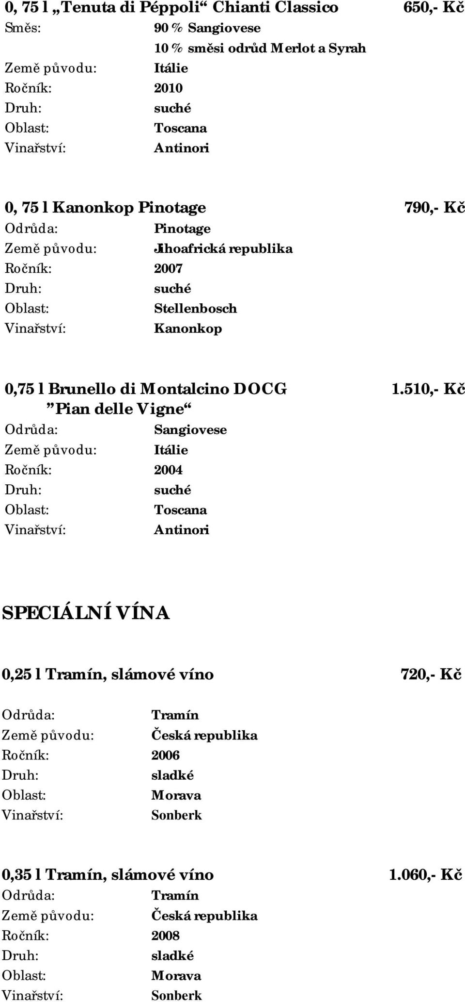 Kanonkop 0,75 l Brunello di Montalcino DOCG 1.
