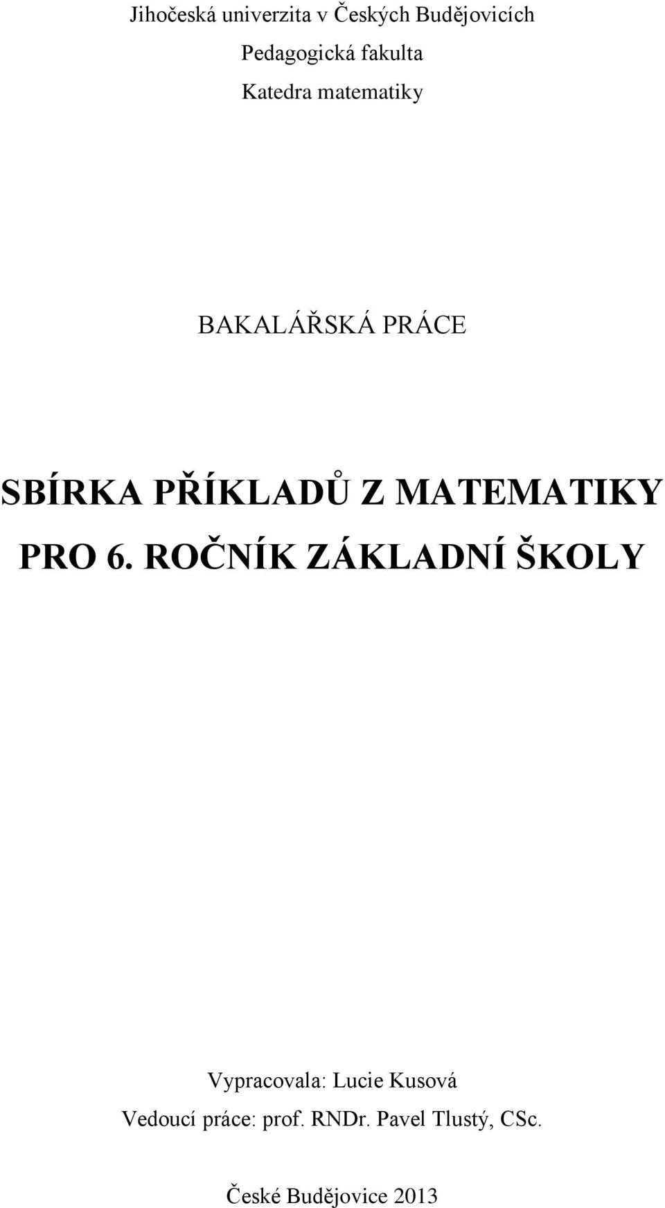 MATEMATIKY PRO 6.