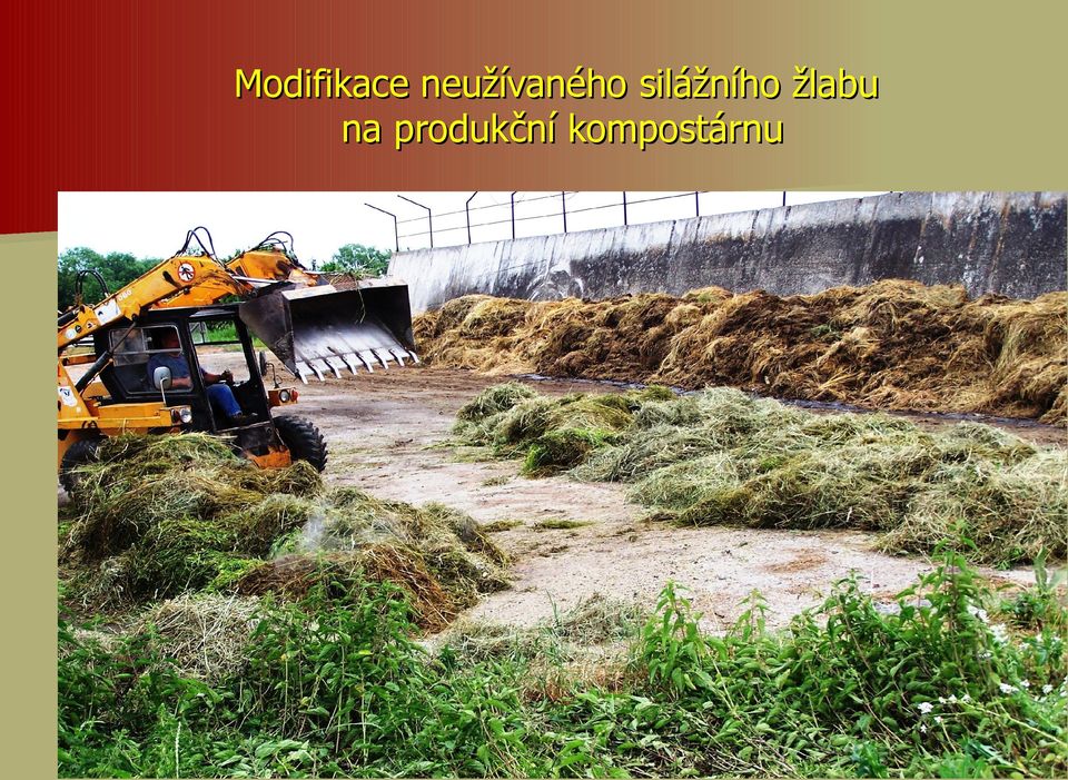 silážního žlabu