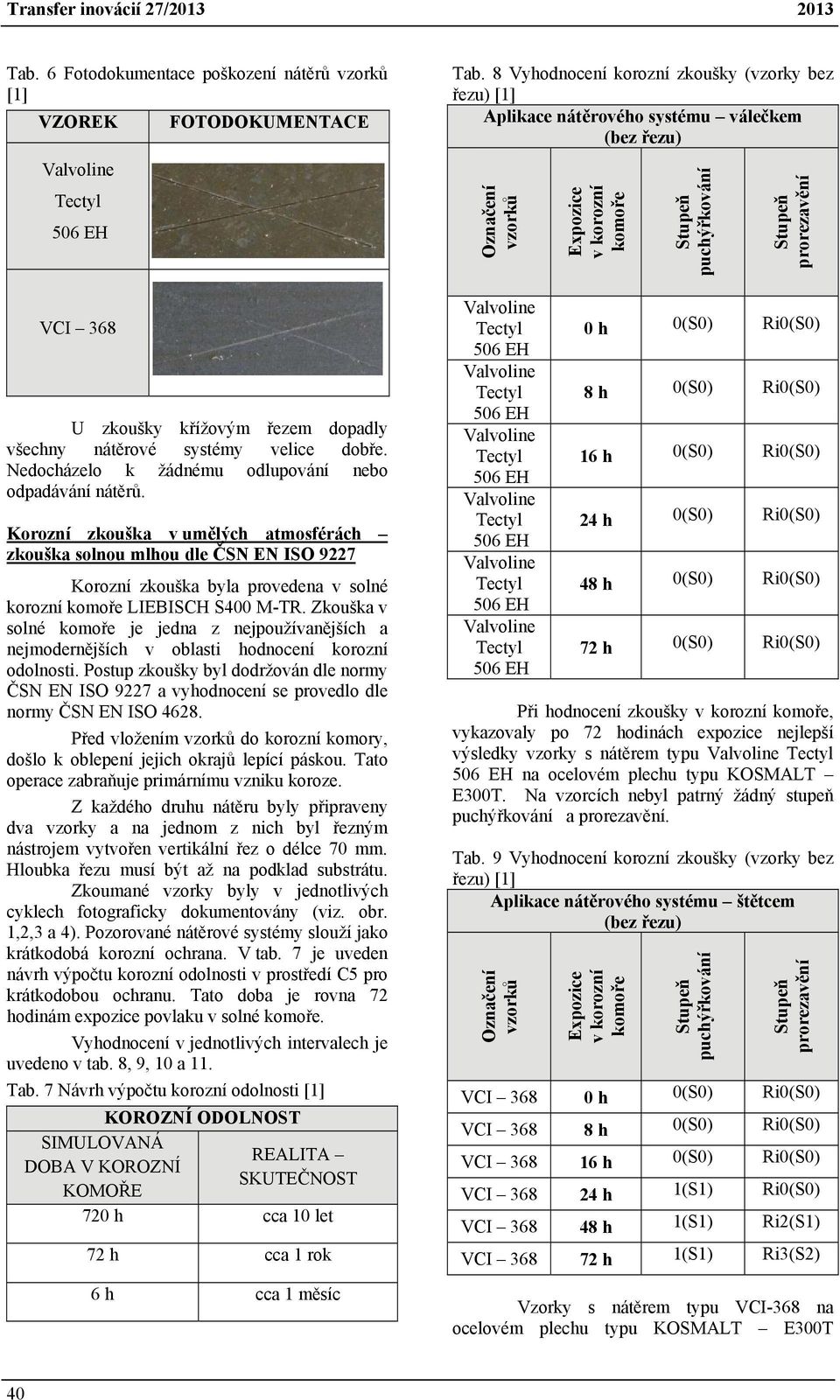 Korozní zkouška v umělých atmosférách zkouška solnou mlhou dle ČSN EN ISO 9227 Korozní zkouška byla provedena v solné korozní LIEBISCH S400 M-TR.