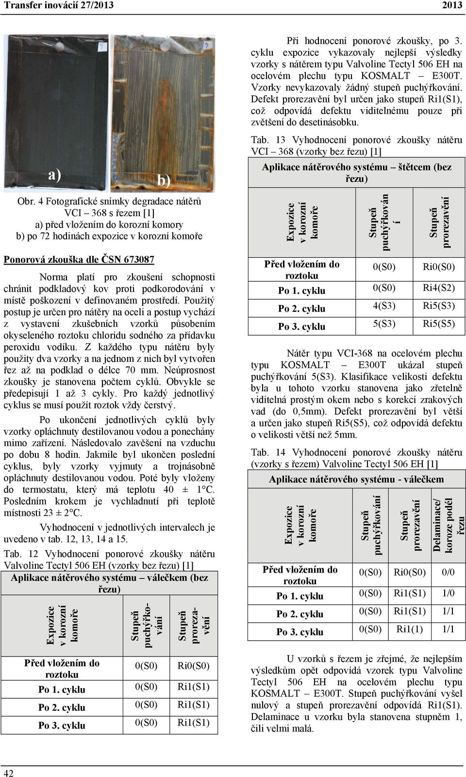 podkladový kov proti podkorodování v místě poškození v definovaném prostředí.