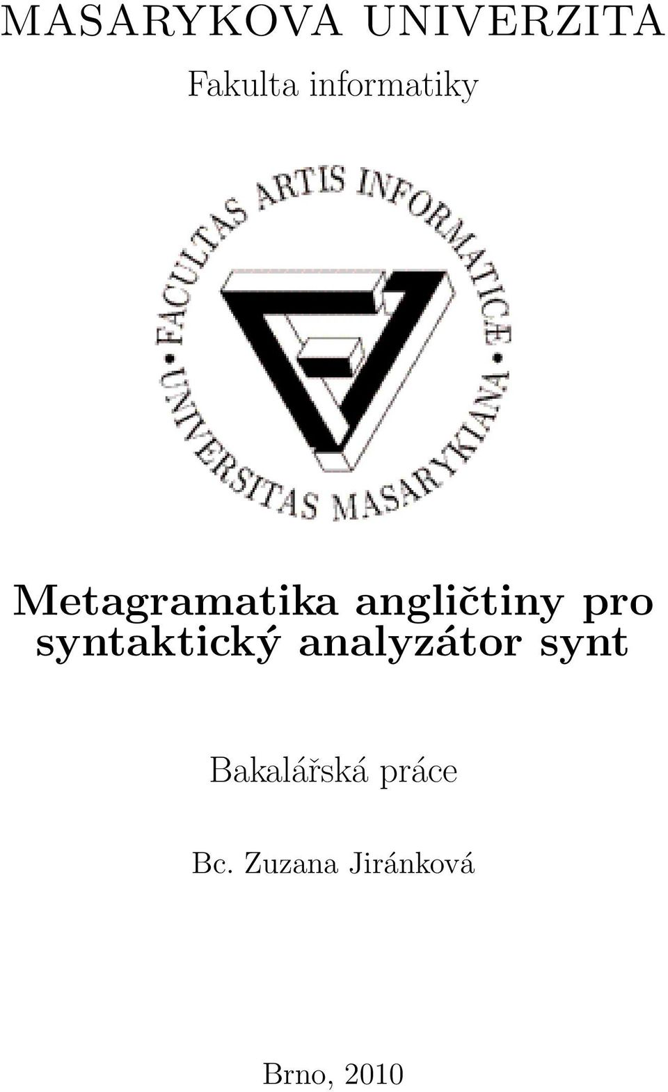 pro syntaktický analyzátor synt